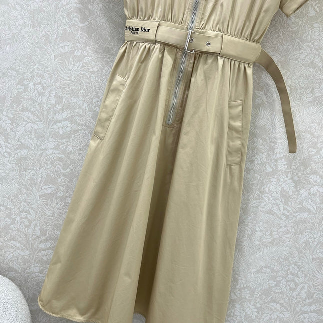 DIOR SHORT-SLEEVE DRESS WITH COLLAR 269973