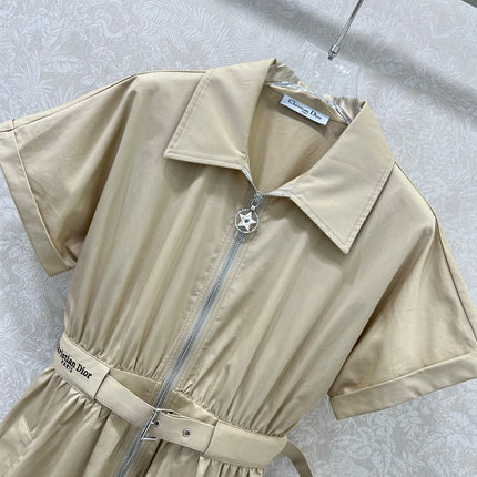 DIOR SHORT-SLEEVE DRESS WITH COLLAR 269973