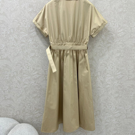 DIOR SHORT-SLEEVE DRESS WITH COLLAR 269973