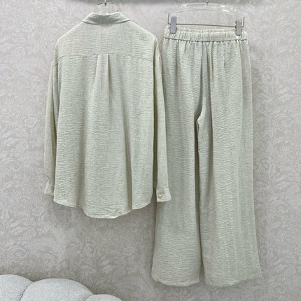 CHANEL SHIRT AND WIDE-LEG TROUSERS SET STYLE 33