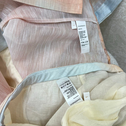 ZIMMERMANN SHORT-SLEEVE SHIRT AND HIGH-WAIST MAXI SKIRT SET 275079