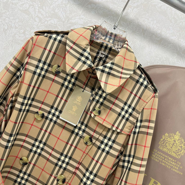BURBERRY PLAID TRENCH COAT 275085