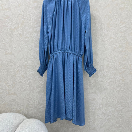 FENDI PATTERNED JACQUARD SILK DRESS 275108