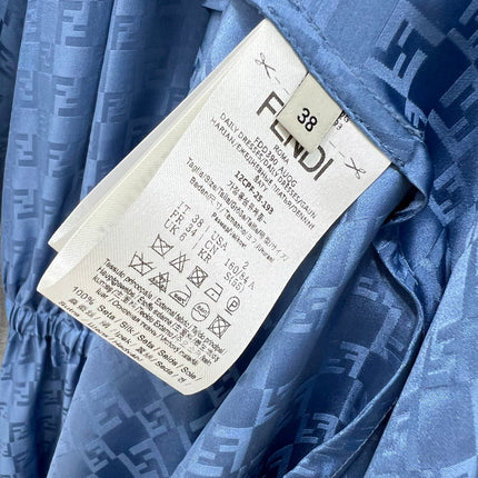 FENDI PATTERNED JACQUARD SILK DRESS 275108