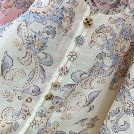 ZIMMERMANN SHORT DRESS WITH A STAND COLLAR 275114