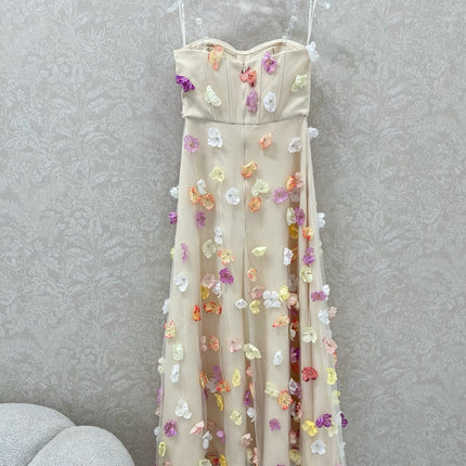 ZIMMERMANN TUBE DRESS WITH 3D FLORAL PATTERN 275124