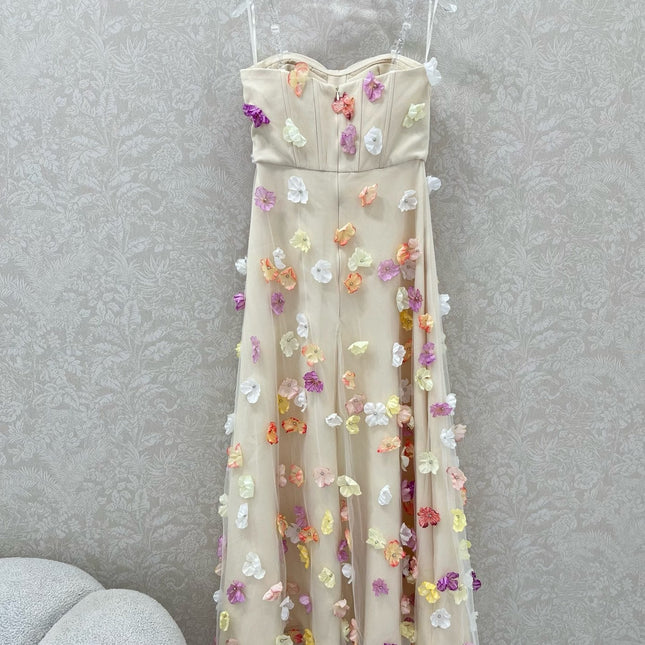 ZIMMERMANN TUBE DRESS WITH 3D FLORAL PATTERN 275124