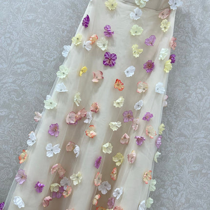 ZIMMERMANN TUBE DRESS WITH 3D FLORAL PATTERN 275124