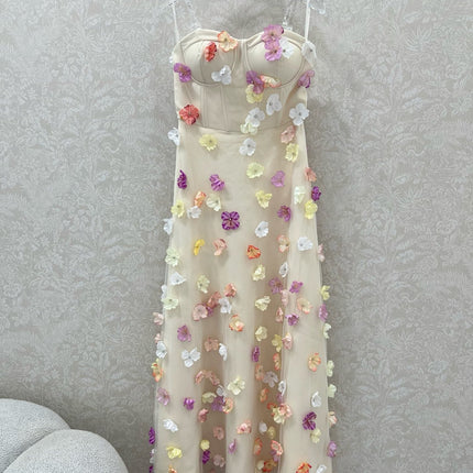 ZIMMERMANN TUBE DRESS WITH 3D FLORAL PATTERN 275124