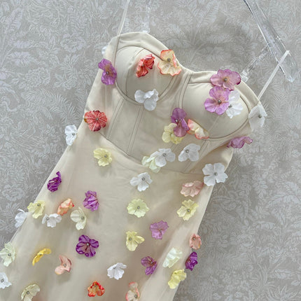 ZIMMERMANN TUBE DRESS WITH 3D FLORAL PATTERN 275124