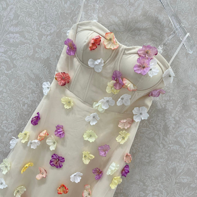 ZIMMERMANN TUBE DRESS WITH 3D FLORAL PATTERN 275124