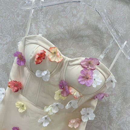 ZIMMERMANN TUBE DRESS WITH 3D FLORAL PATTERN 275124