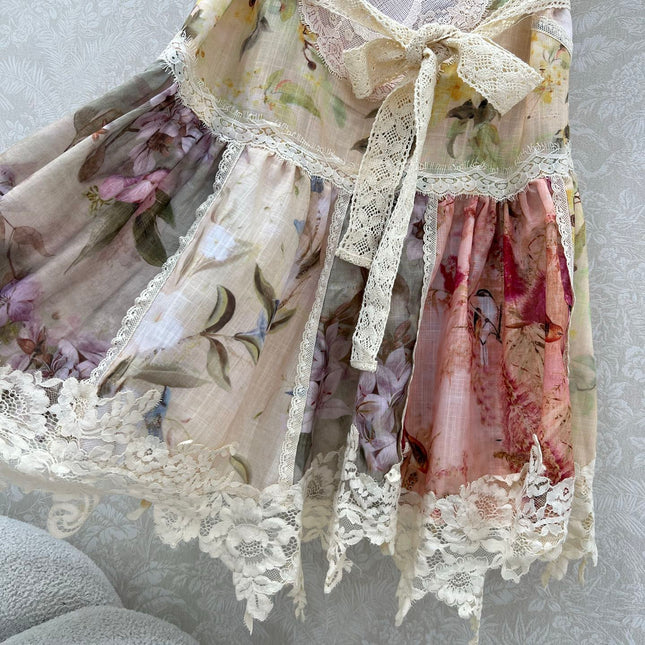 ZIMMERMANN SLEEVELESS HALTER DRESS WITH V-NECK 275127