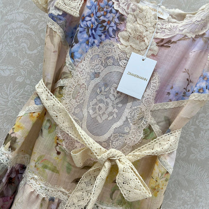 ZIMMERMANN SLEEVELESS HALTER DRESS WITH V-NECK 275127