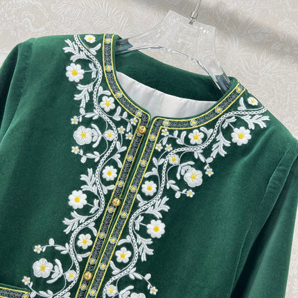 CELINE VELVET EMBROIDERED JACKET 275257