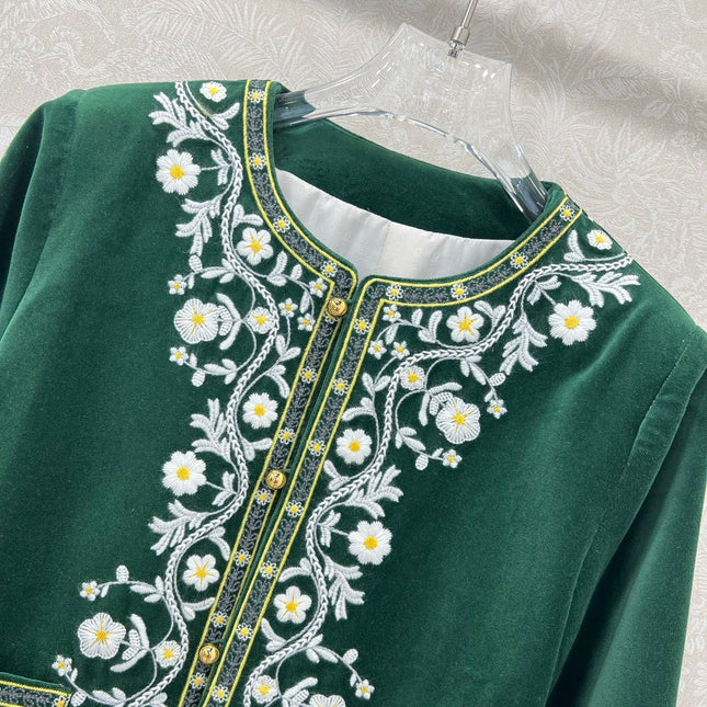 CELINE VELVET EMBROIDERED JACKET 275257