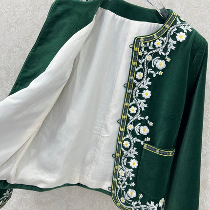 CELINE VELVET EMBROIDERED JACKET 275257