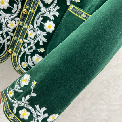 CELINE VELVET EMBROIDERED JACKET 275257