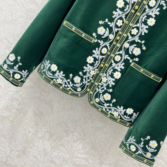 CELINE VELVET EMBROIDERED JACKET 275257