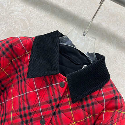 BURBERRY 25S COTTON PLAID JACKET 130