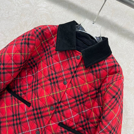 BURBERRY 25S COTTON PLAID JACKET 130