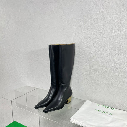 TEX HIGH BOOT IN BLACK CALFSKIN