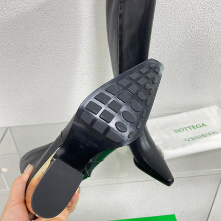 TEX HIGH BOOT IN BLACK CALFSKIN