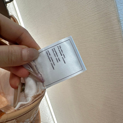 CHANEL BEIGE PRINTED DENIM PANTS