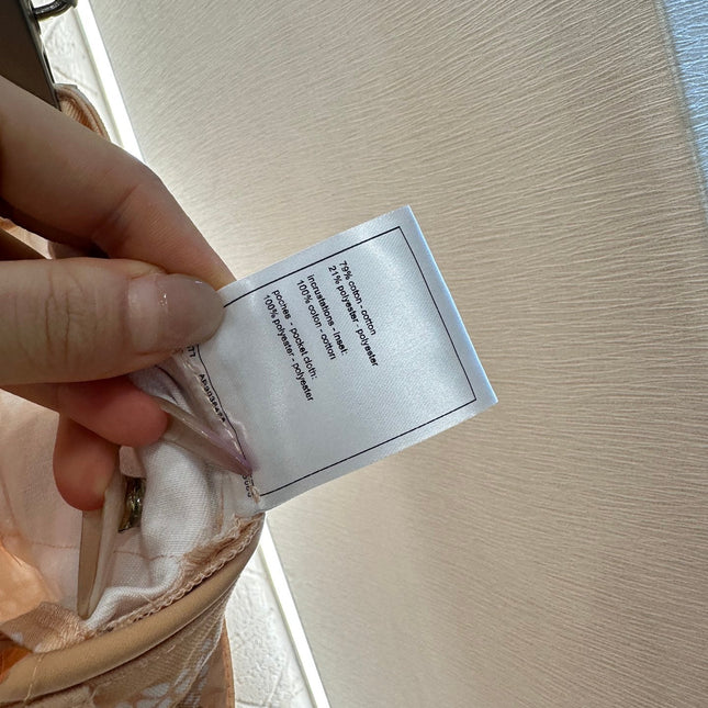 CHANEL BEIGE PRINTED DENIM PANTS