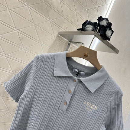 FENDI KNIT SWEATER WITH SHORT LACE SLEEVES 272911