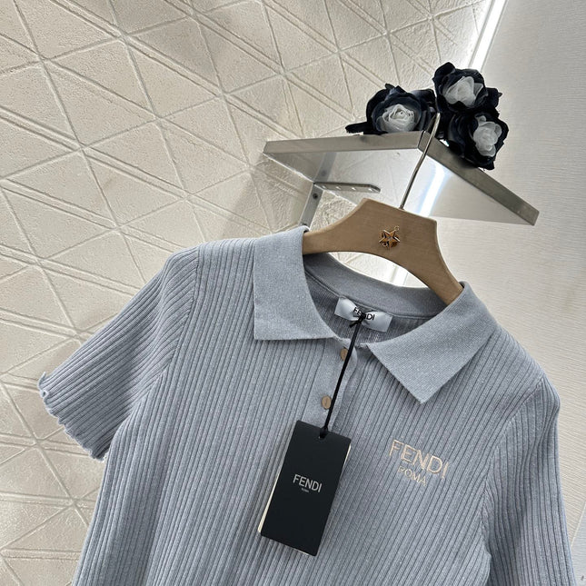 FENDI KNIT SWEATER WITH SHORT LACE SLEEVES 272911