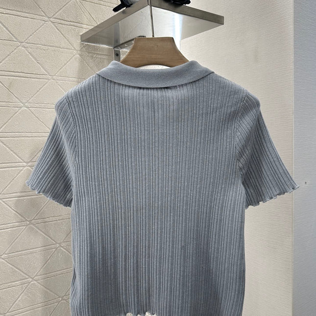 FENDI KNIT SWEATER WITH SHORT LACE SLEEVES 272911