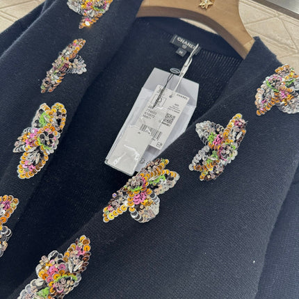 CHANEL DRAWSTRING KNIT CARDIGAN 272297