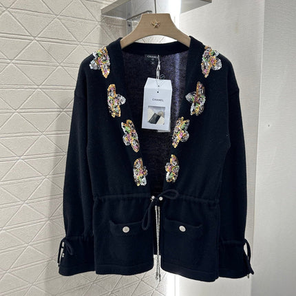 CHANEL DRAWSTRING KNIT CARDIGAN 272297