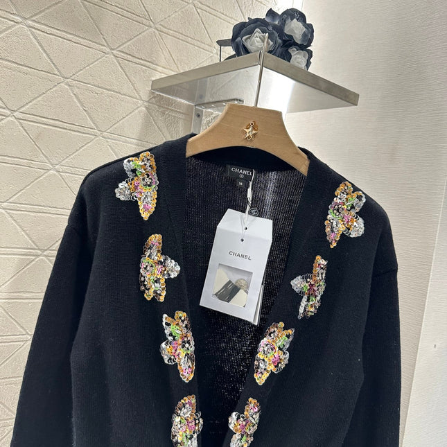 CHANEL DRAWSTRING KNIT CARDIGAN 272297