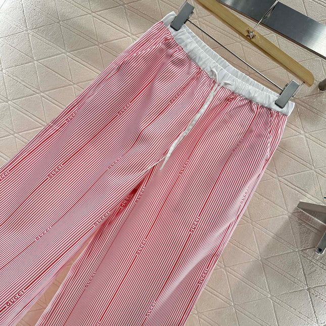 GUCCI STRIPED WIDE-LEG PANTS 276518