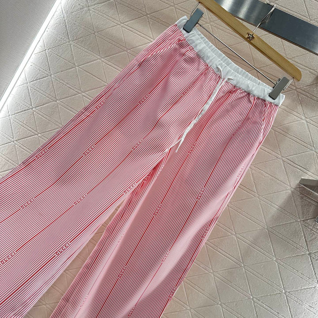 GUCCI STRIPED WIDE-LEG PANTS 276518