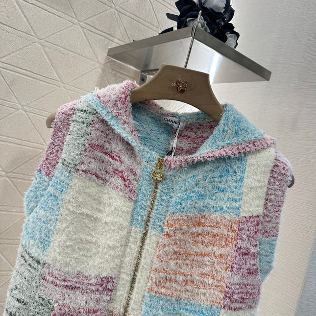 CHANEL SLEEVELESS KNIT HOODIE 276505