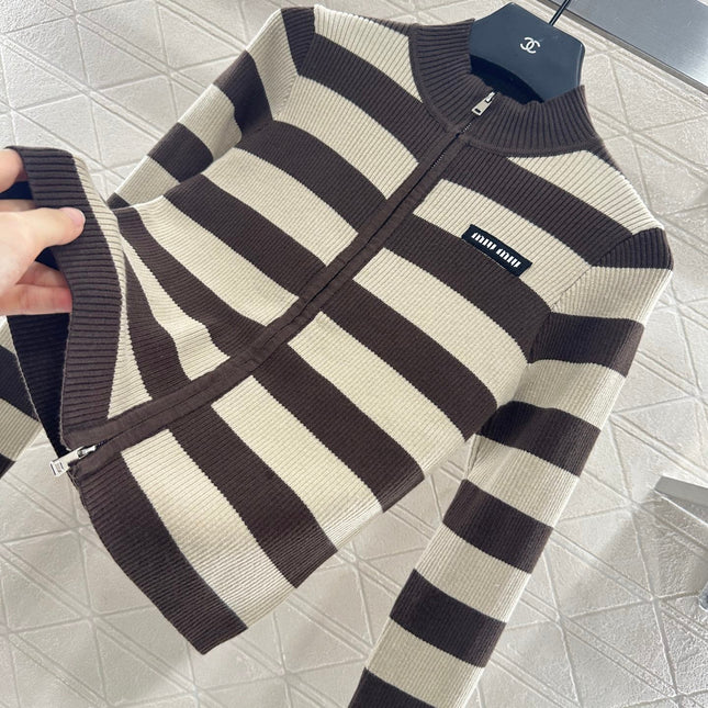 MIUMIU ZIP-UP KNIT TOP STYLE 20