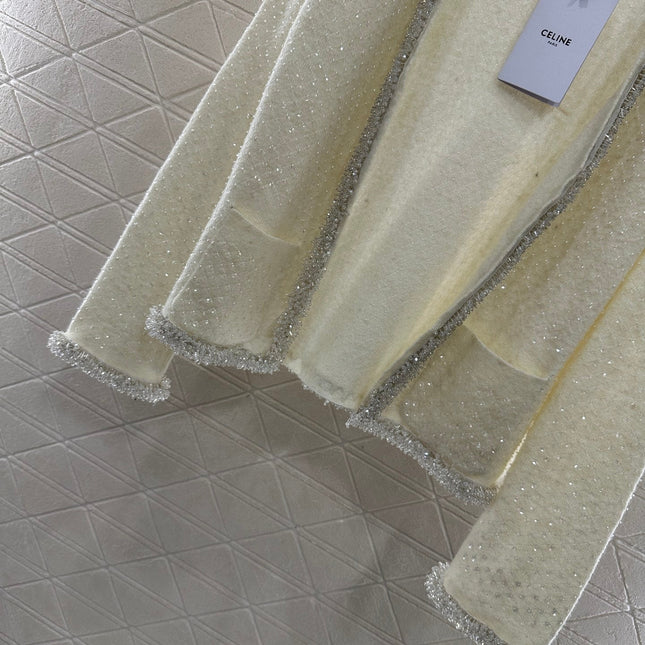 CELINE 25S BEADED KNIT CARDIGAN 0124