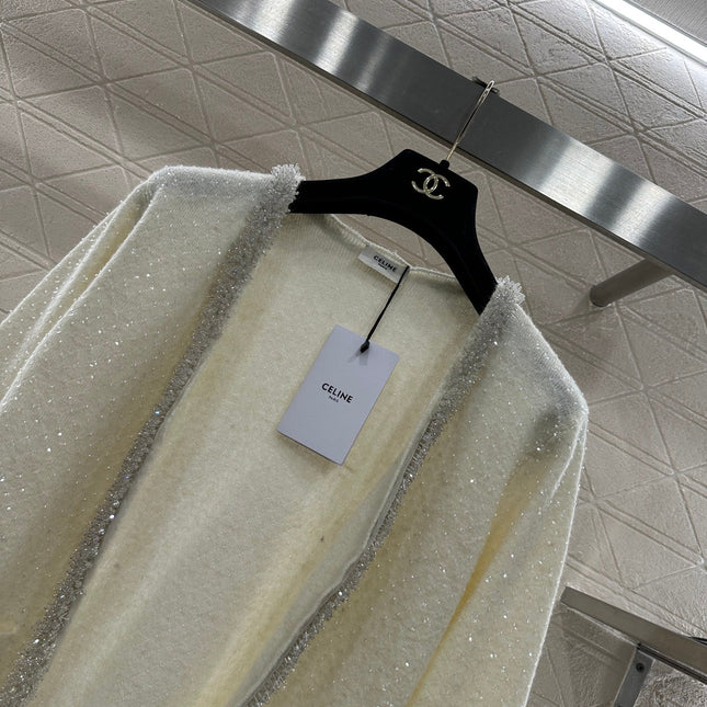 CELINE 25S BEADED KNIT CARDIGAN 0124