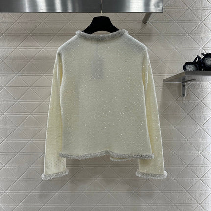 CELINE 25S BEADED KNIT CARDIGAN 0124