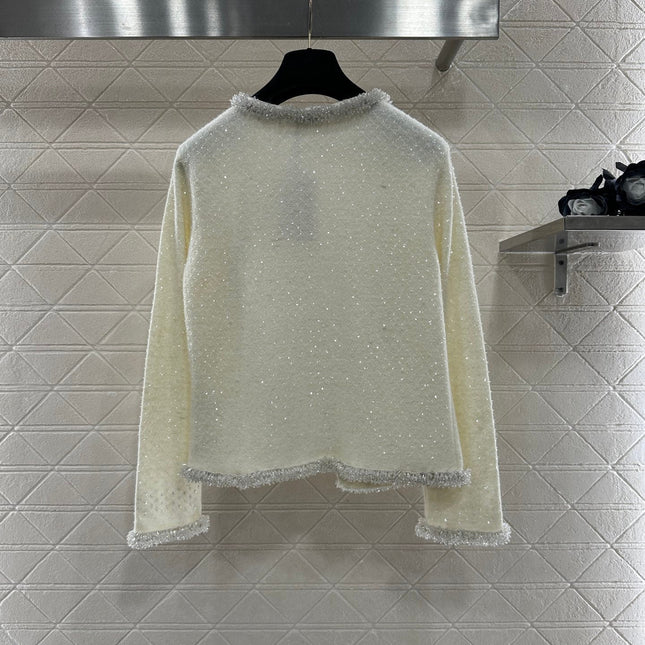 CELINE 25S BEADED KNIT CARDIGAN 0124