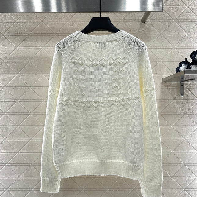 CHANEL 25S EMBROIDERED CROCHET SWEATER 349