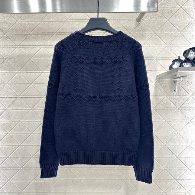 CHANEL 25S EMBROIDERED CROCHET SWEATER 348