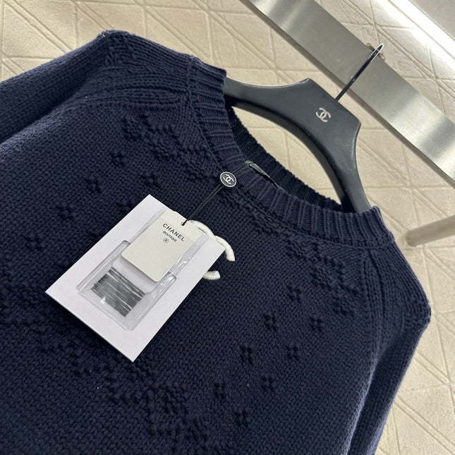 CHANEL 25S EMBROIDERED CROCHET SWEATER 348