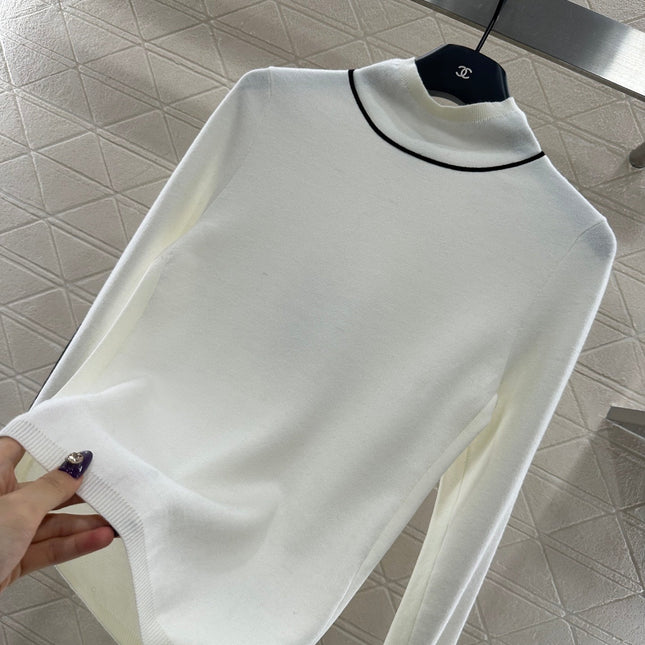 CHANEL 25S HIGH-NECK PULLOVER SWEATER 351