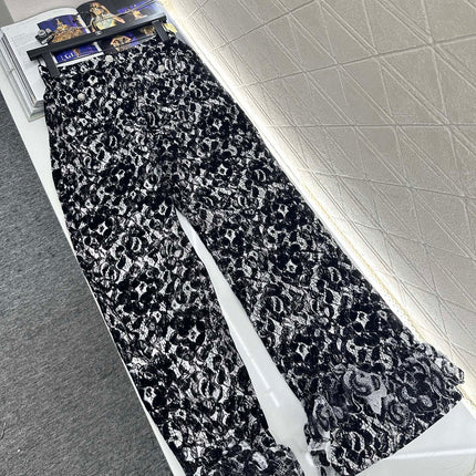 CHANEL 25S LACE FLARED PANTS 402