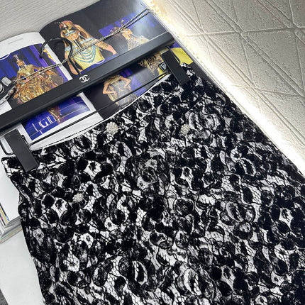 CHANEL 25S LACE FLARED PANTS 402