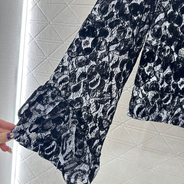 CHANEL 25S LACE FLARED PANTS 402